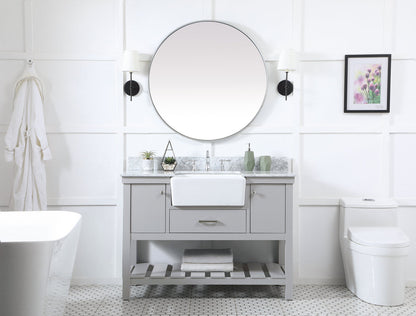 48 inch Single bathroom vanity in grey with backsplash
