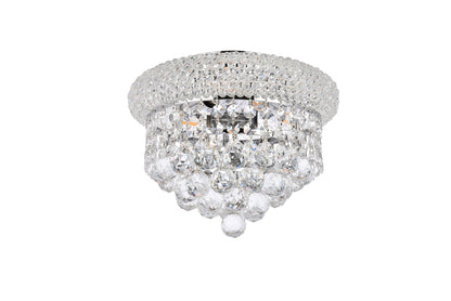 Primo 3 light Chrome Flush Mount Clear Royal Cut Crystal