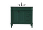 36 inch Single bathroom vanity in green