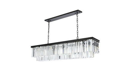 Sydney 12 light Matte Black Chandelier Clear Royal Cut Crystal