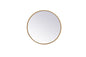 Metal frame round mirror 18 inch in Brass