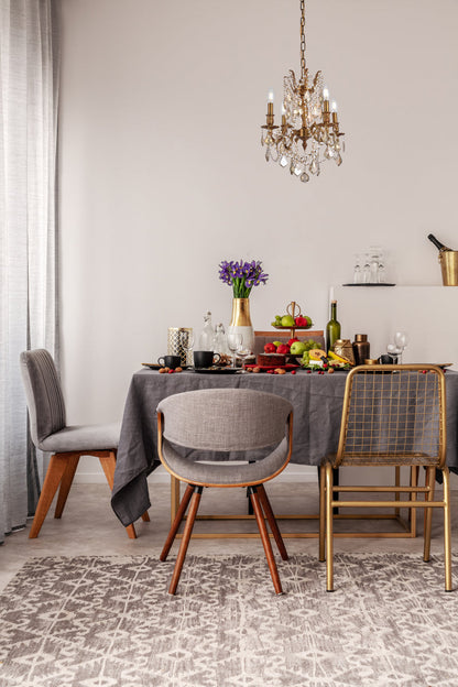 Rosalia 4 light French Gold Pendant Golden Teak (Smoky) Royal Cut Crystal