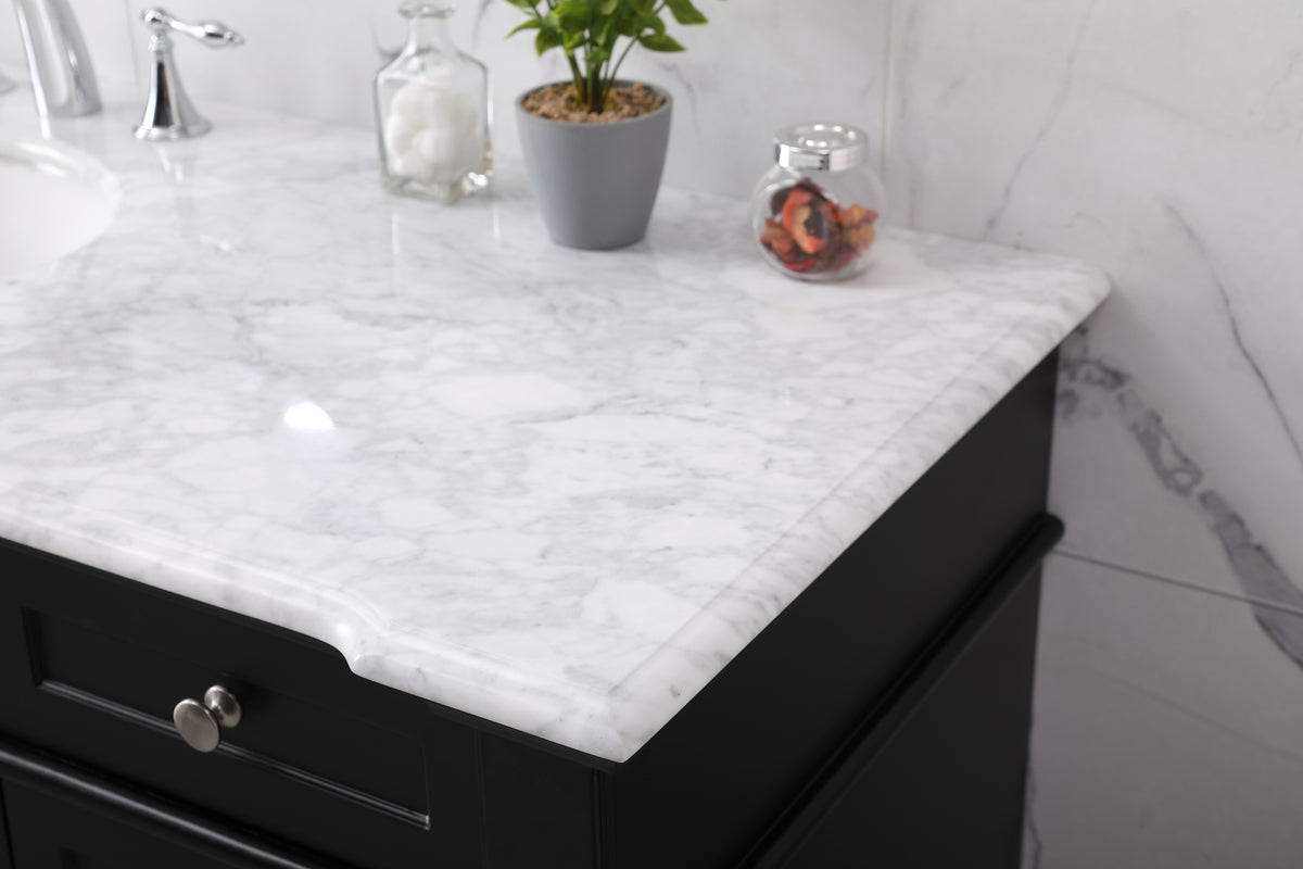 60 inch Single bathroom vanity set in black