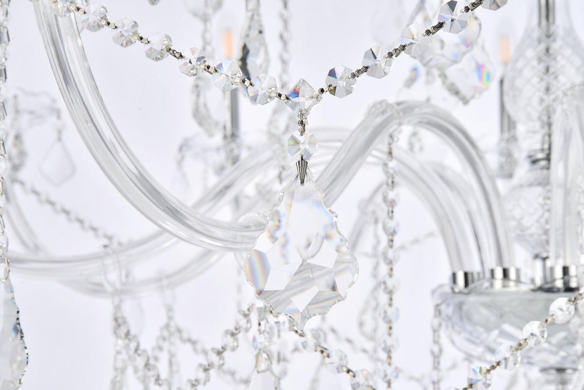 Verona 25 light Chrome Chandelier Clear Royal Cut Crystal