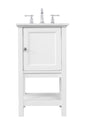 19 in. Single bathroom vanity set in White