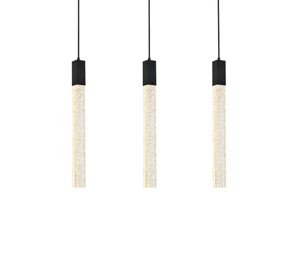 Weston 3 lights pendant in black