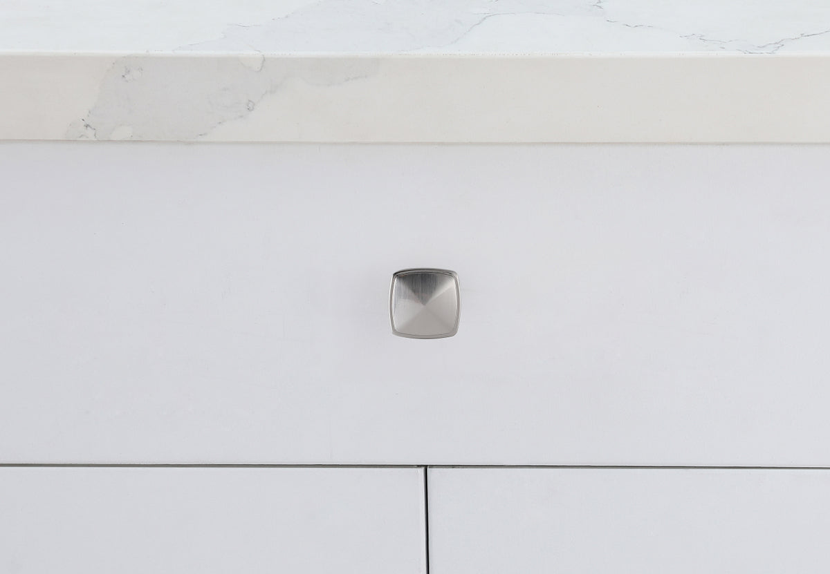 Marcel 1.2" Brushed Nickel Square Knob Multipack (Set of 10)