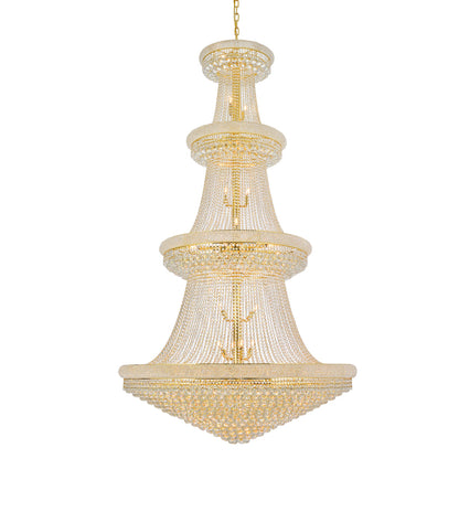 Primo 48 light Gold Chandelier Clear Royal Cut Crystal