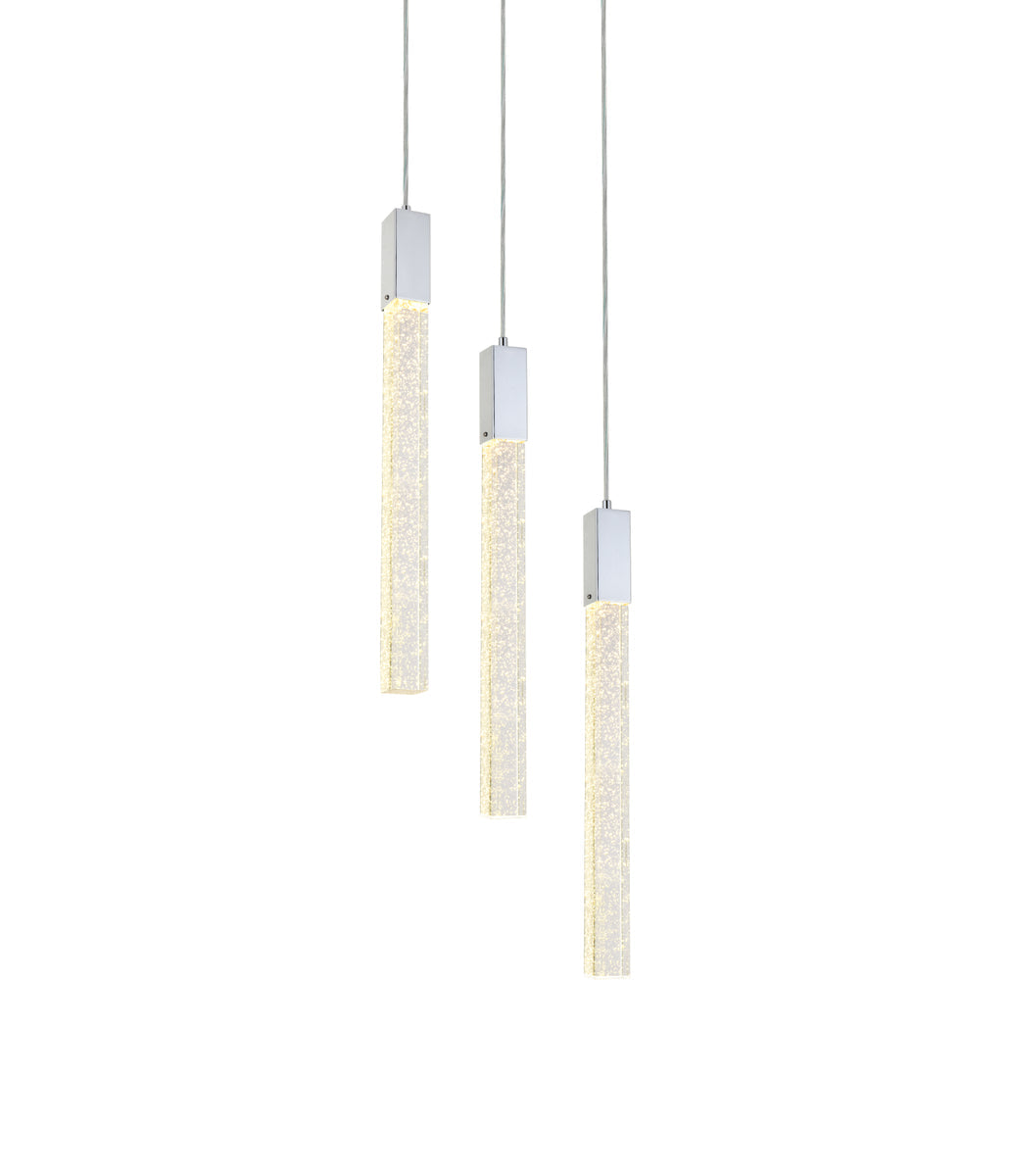 Weston 3 lights pendant in chrome