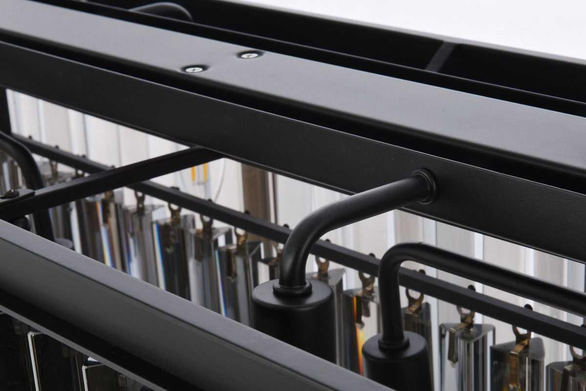 Sydney 12 light Matte Black Chandelier Silver Shade (Grey) Royal Cut Crystal