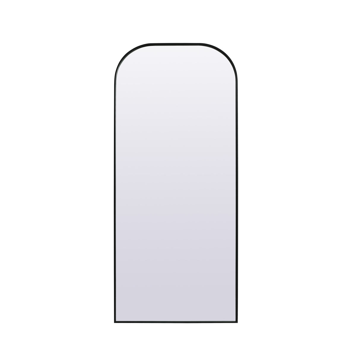 Metal Frame Arch Full Length Mirror 32x76 Inch in Black