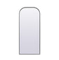Metal Frame Arch Full Length Mirror 32x76 Inch in Black