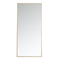 Metal frame rectangle mirror 30 inch in Brass