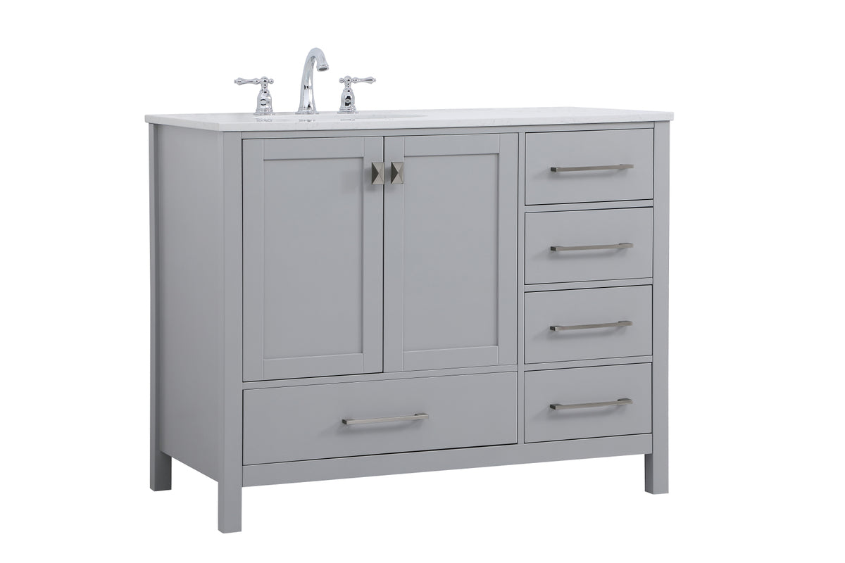 42 inch Single Bathroom Vanity in Gray
