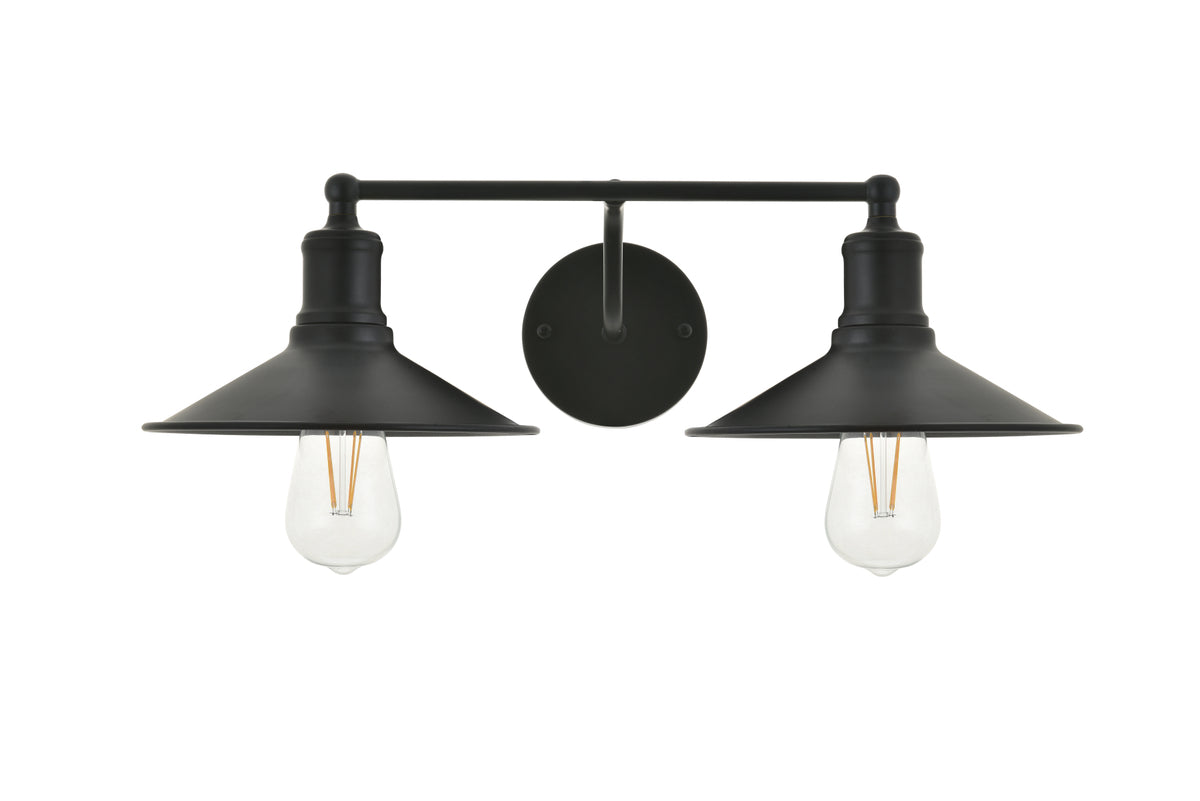 Etude 2 light black Wall Sconce