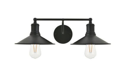 Etude 2 light black Wall Sconce