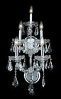 Maria Theresa 5 light Chrome Wall Sconce Clear Royal Cut Crystal