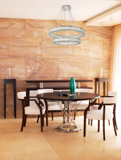 Monroe Integrated LED chip light Chrome Chandelier Clear Royal Cut Crystal