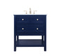 30 inch Single bathroom vanity in Blue