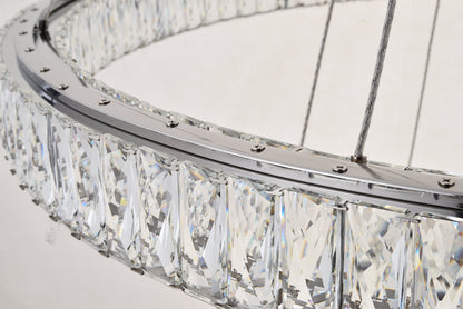 Monroe Integrated LED light Chrome Chandelier Clear Royal Cut Crystal