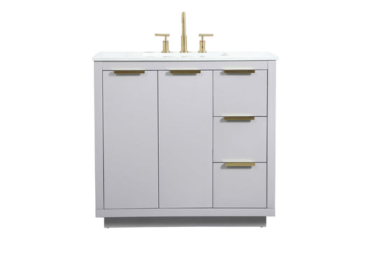 36 inch Single bathroom vanity in grey