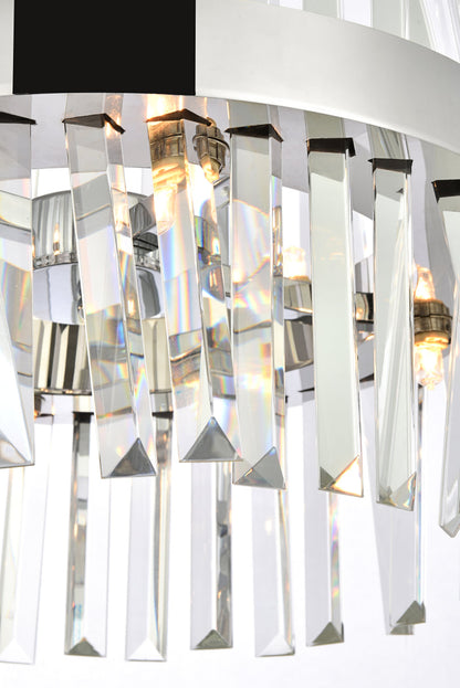 Serephina 16 inch crystal round pendant light in chrome