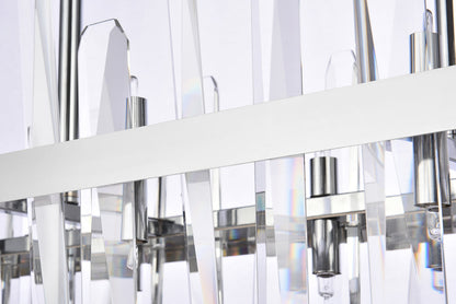 Serena 36 inch crystal rectangle chandelier in chrome