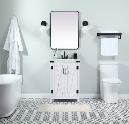 24 inch Single bathroom vanity in white