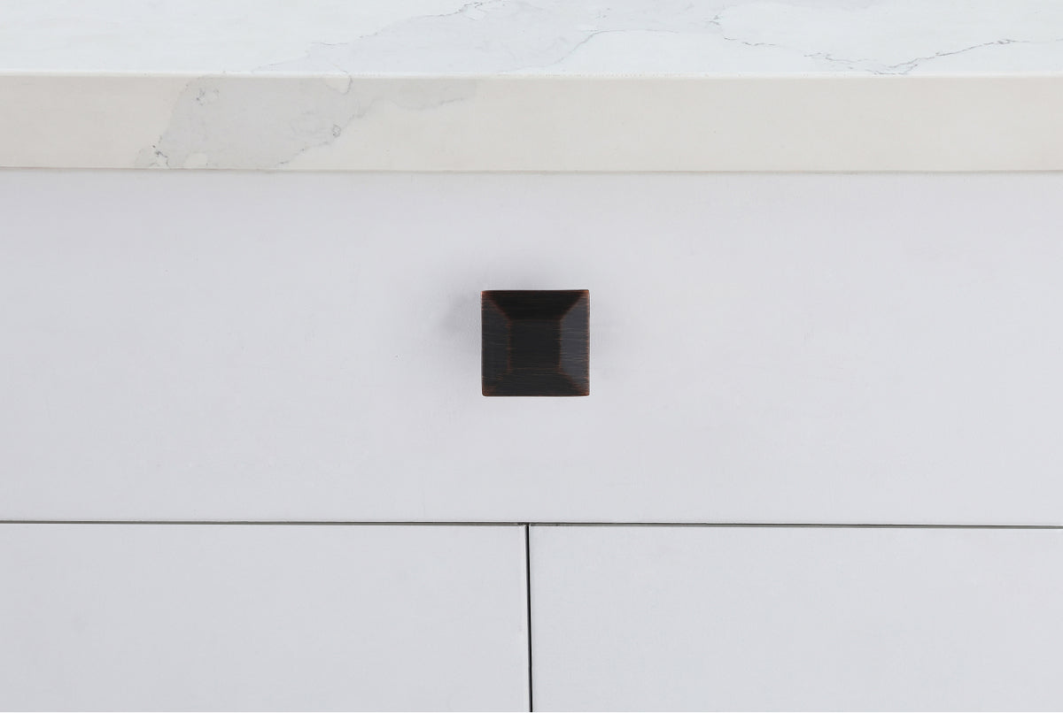 Cecil 1.3" Oil-rubbed Bronze Square Knob Multipack (Set of 10)