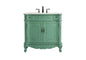 36 inch Single bathroom vanity in vintage mint