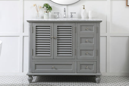 42 inch Single bathroom vanity in grey