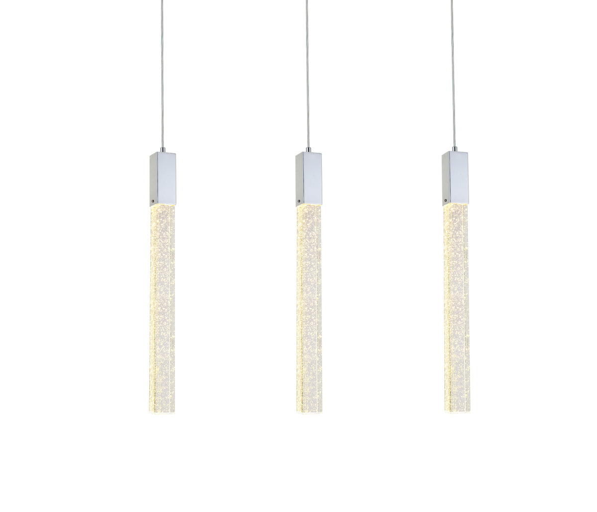 Weston 3 lights pendant in chrome