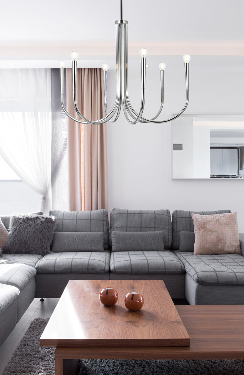 Layne 30 inch chandelier in Chrome