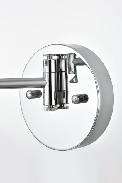 Davian 1 light Chrome and Clear swing arm wall sconce