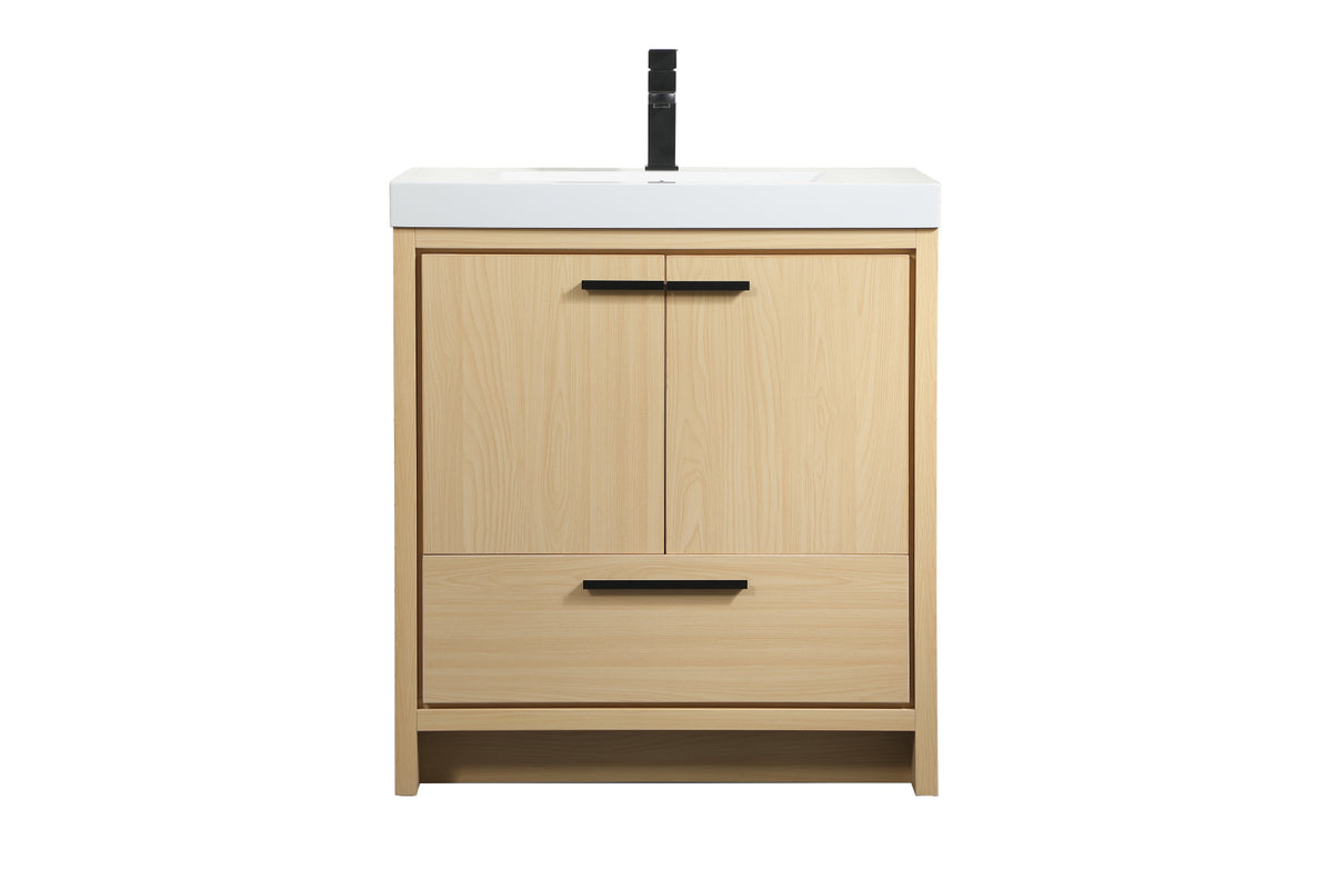 30 inch Single bathroom vanity in Maple