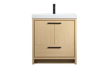 30 inch Single bathroom vanity in Maple