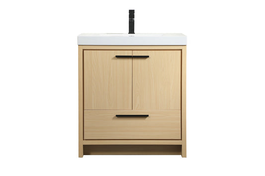 30 inch Single bathroom vanity in Maple