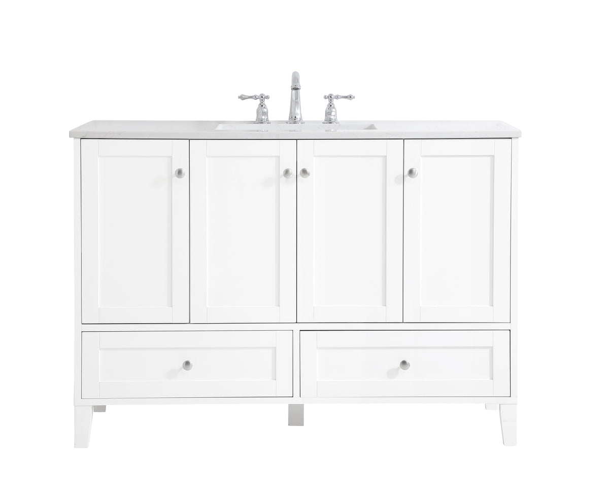 48 inch Single Bathroom Vanity in White