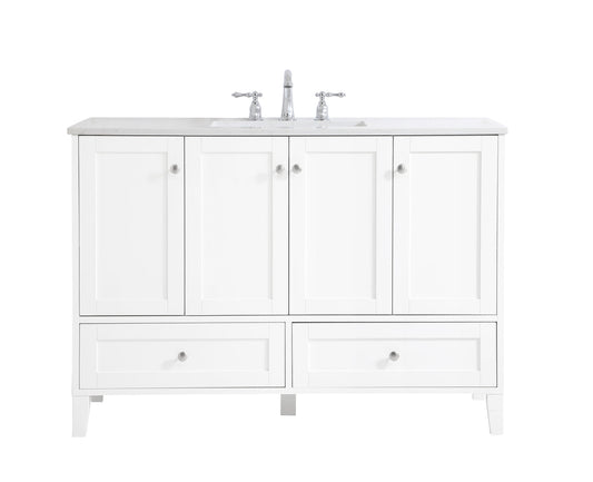 48 inch Single Bathroom Vanity in White