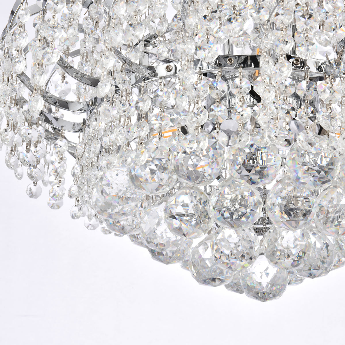 Belenus 6 light Chrome Pendant Clear Royal Cut Crystal