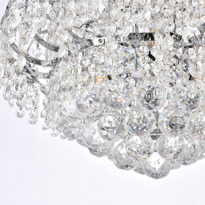 Belenus 6 light Chrome Pendant Clear Royal Cut Crystal
