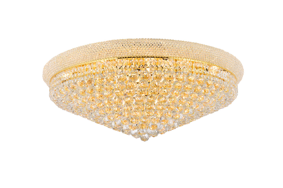 Primo 20 light Gold Flush Mount Clear Royal Cut Crystal
