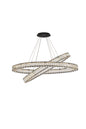 Monroe 48 inch LED oval double ring pendant in black