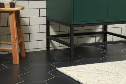 24 inch Single bathroom vanity in green