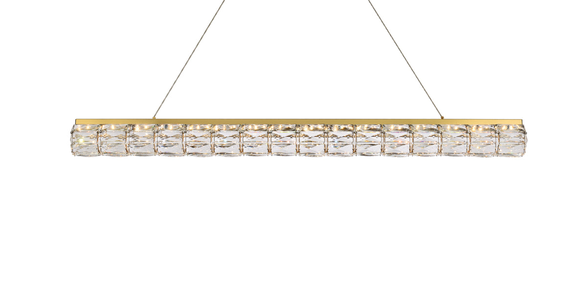 Valetta 48 inch LED linear pendant in gold
