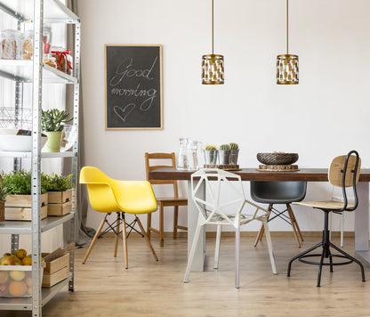 Levante 1 light pendant in brass