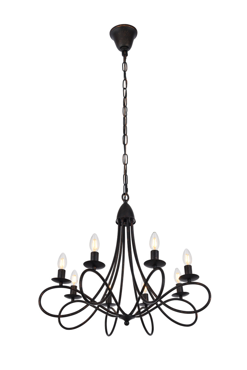 Lyndon 8 light Dark Bronze Pendant