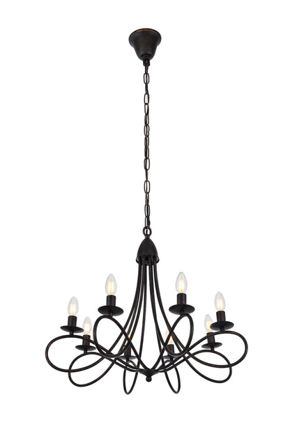 Lyndon 8 light Dark Bronze Pendant