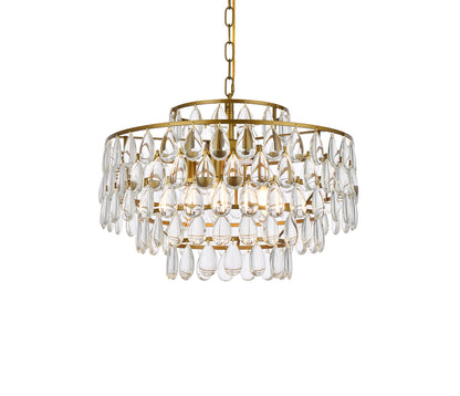 Mila 20 inch pendant in brass