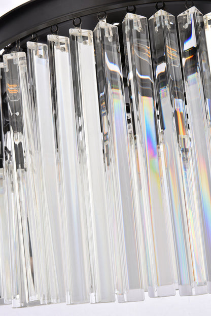 Sydney 6 light Matte Black Pendant Clear Royal Cut Crystal